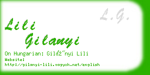 lili gilanyi business card